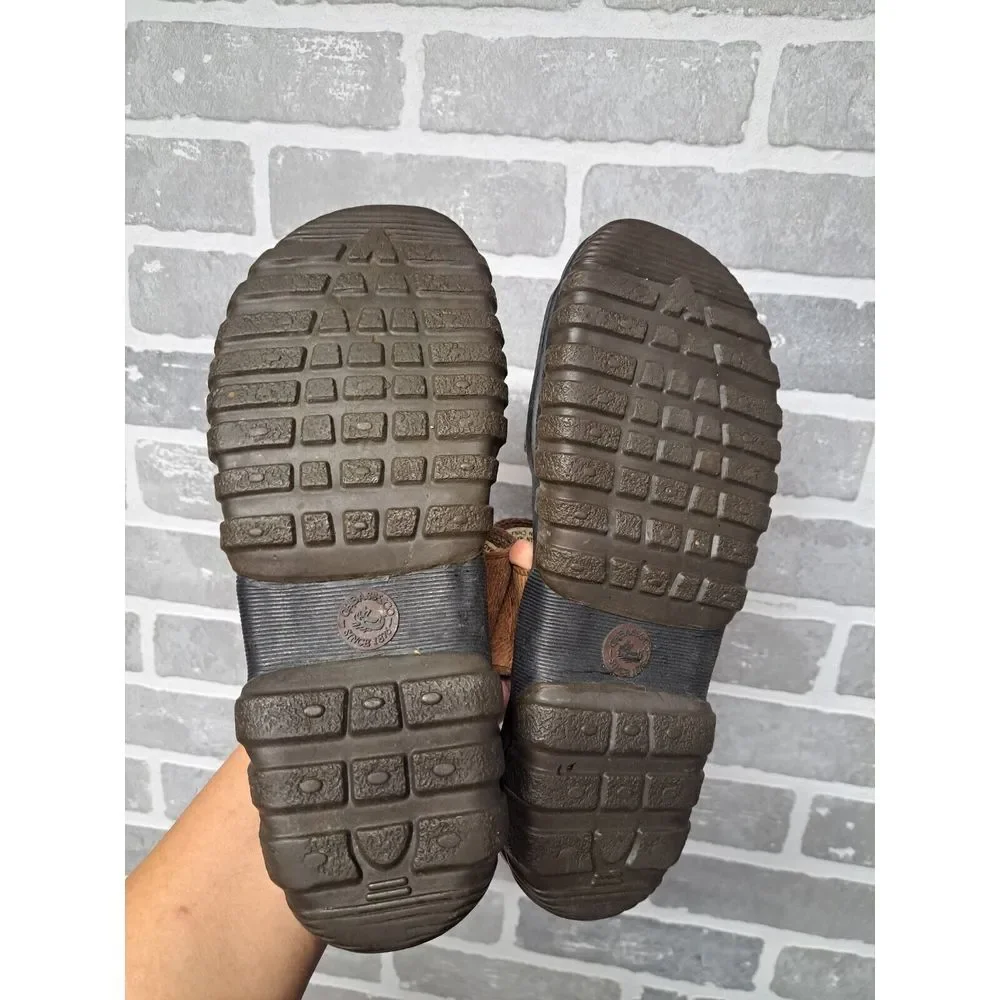 Bass Leather‎ Sandals Size 10M Adustable Metal Buckles Heavy Duty Treads Size8.5
